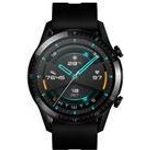 Huawei Watch GT 2 - Sport - 46 mm - schwarzes Edelstahl - intelligente Uhr mit Riemen - Flouroelastomer - mattschwarz - Handgelenkgröße: 140-210 mm - Anzeige 3.5 cm (1.39") - Bluetooth - 41 g