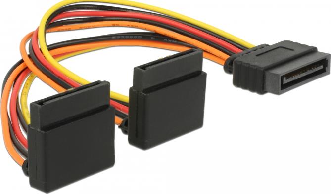 DeLOCK Netzteil SATA Leistung (S) eingerastet bis SATA Leistung (R) Metallclip (60170)