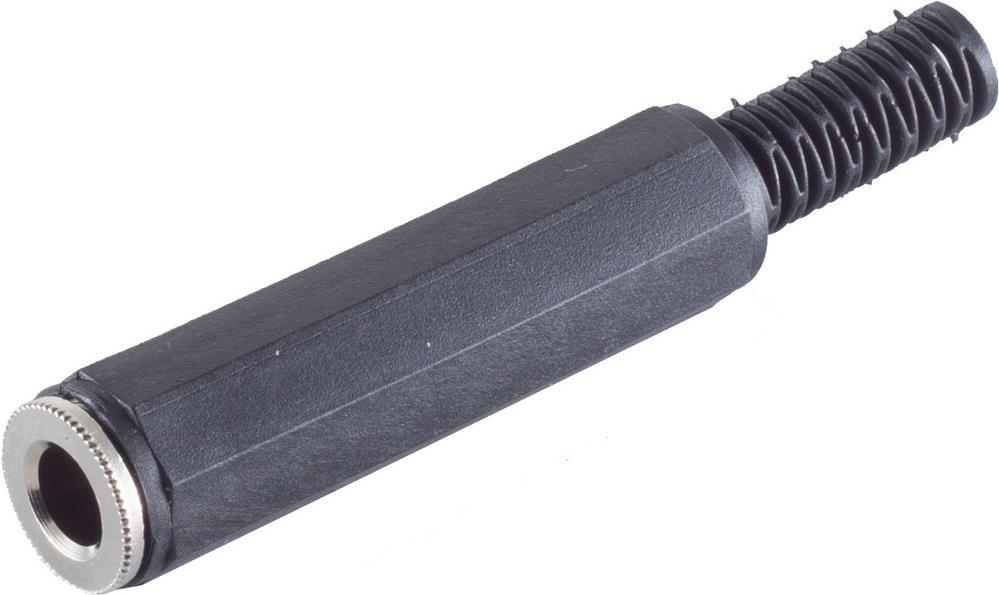 6,3 mm Klinkenkupplung, stereo, 3 polig, Kunststoffgehäuse (22220503)