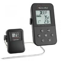 TFA Dostmann 14.1504 Grill-Thermometer Kabelsensor, Alarm, mit Timer, Überwachung der Kerntemperatur Niedergaren, Schwein, Rind, Reh, Pute, Lamm, Kaninchen (14.1504)