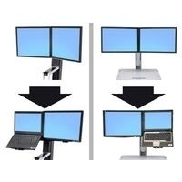 Ergotron WorkFit Convert-to-LCD & Laptop Kit from Dual Displays, for WorkFit-S or WorkFit-C (97-617)