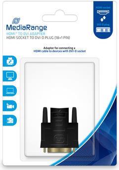 MediaRange MRCS170 Kabelschnittstellen-/Gender-Adapter DVI-D HDMI Schwarz (MRCS170)