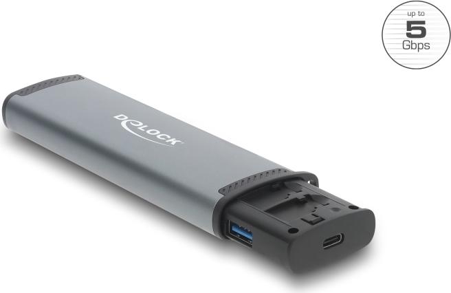 Delock USB 5 Gbps Kartenleser mit SD und Micro Slot Aufbewahrungsfächern für (91018)