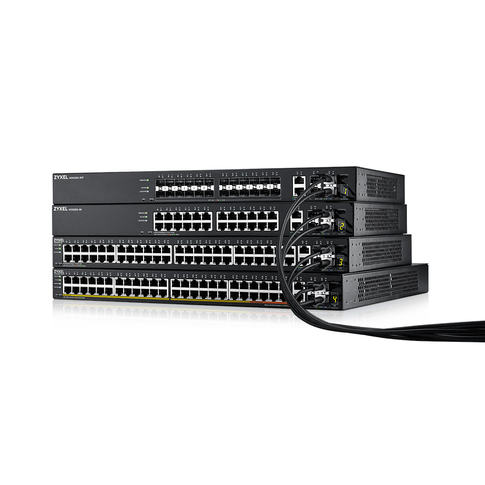 Zyxel XGS2220 Series XGS2220-30F Managed Switch 30 Ports Schwarz