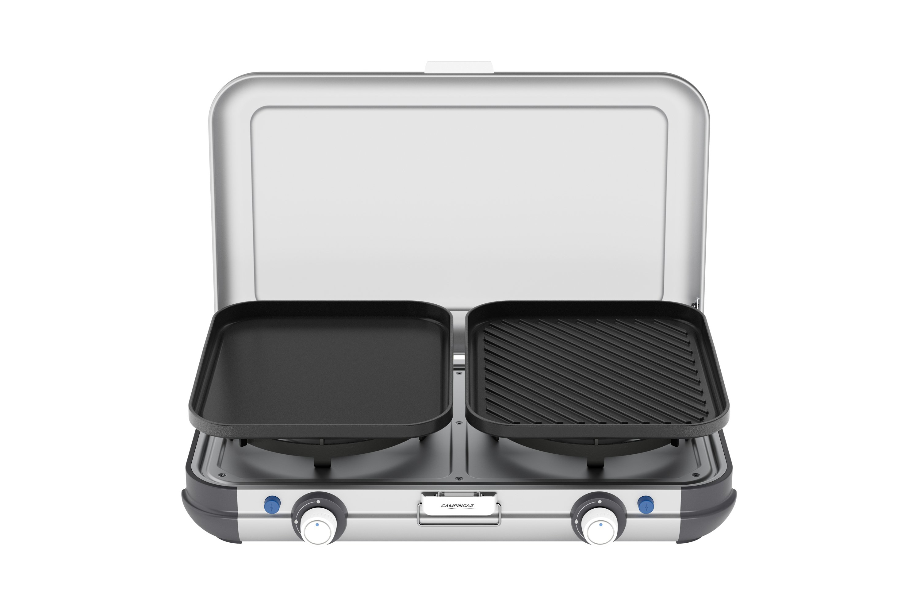 Campingaz Camping Kitchen 2 Grill & Go CV 2-Flammen-Grillkocher Metall Schwarz/Grau