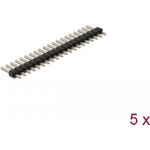 DeLOCK 66693 Zubehör für Leiterplatten Stiftleiste Schwarz - Metallisch 5 Stück(e) (66693)