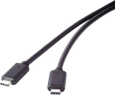 Renkforce USB 3.1 Gen 2 Anschlusskabel [1x USB-C™ Stecker - 1x USB-C™ Stecker] 1.50 m Schwarz vergoldete Steckkontakte Renkforce (1460358)