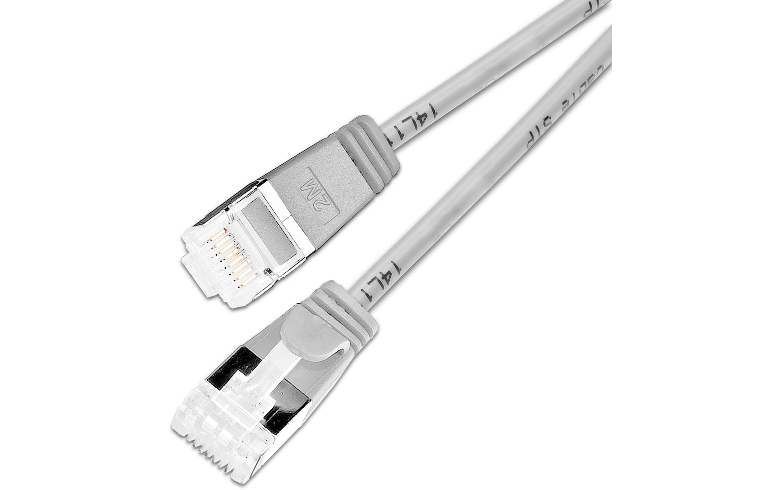 Wirewin SLIM-LS-K6A 3.0 36 CAT 6a Patchkabel 3 m U/FTP Grau 36er-Pack