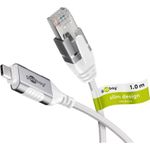 Goobay Ethernet-Kabel USB-C 3.1 auf RJ45 Slim 1 m - verbindet Router Modem oder (74385)