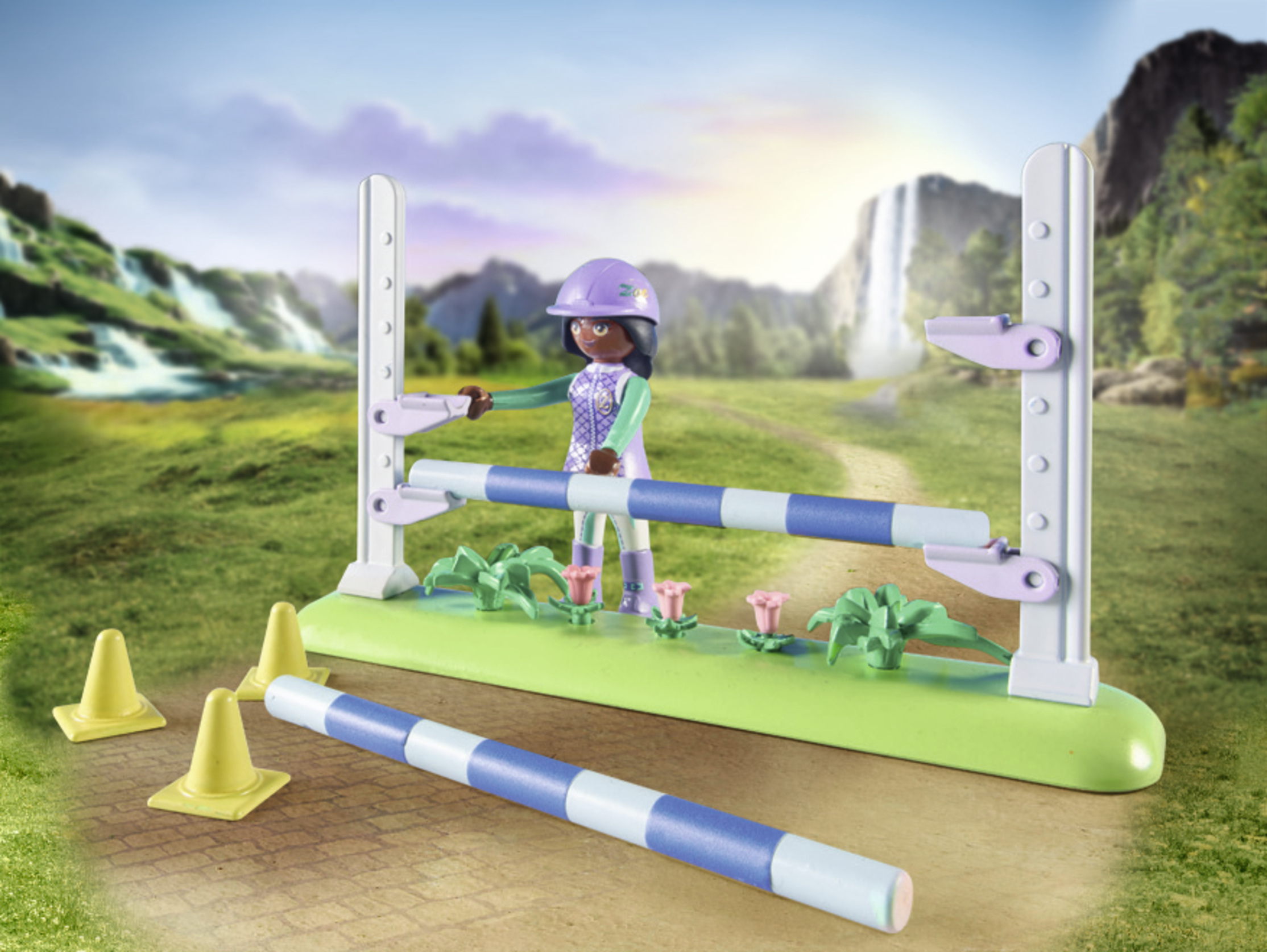 Playmobil Horses of Waterfall Zoe & Blaze mit Turnierparcours