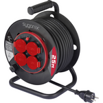 Sygonix SY-10236135 Kabeltrommel Schwarz Schutzkontakt-Stecker (SY-10236135)