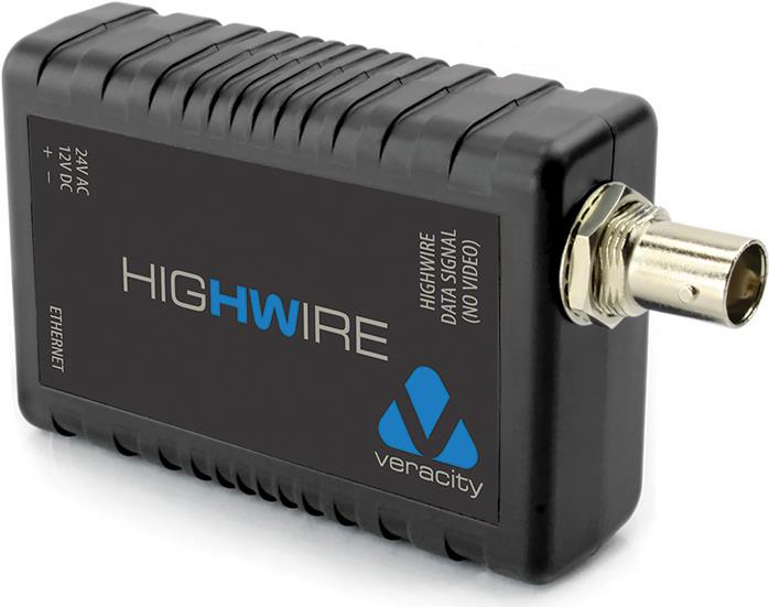 Veracity HIGHWIRE VHW-HW RJ-45 BNC Medienkonverter Schwarz