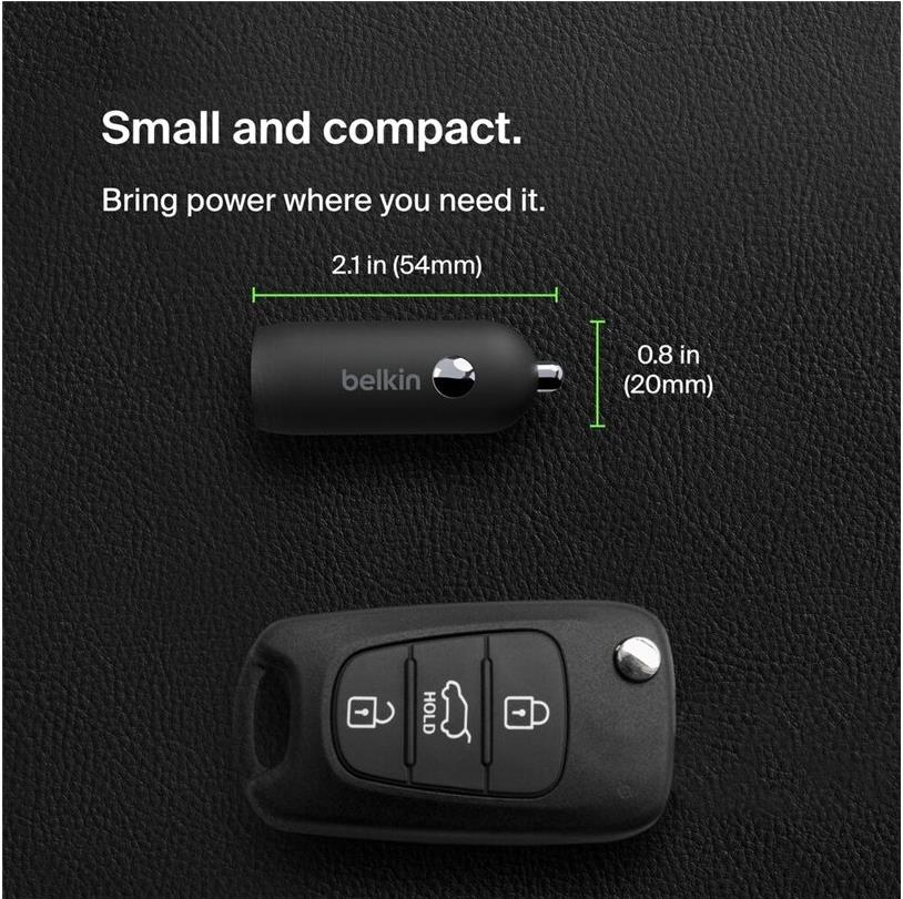 Belkin BoostCharge CCA004btBK 30 W USB-C Auto-Netzteil Schwarz