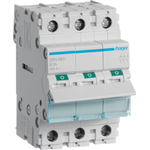 Hager SBN380. Nennstrom: 80 A, Spulenspannung (max): 440 V. Module Menge (max): 3 Modul(e). Breite: 52,5 mm, Tiefe: 68 mm, Höhe: 83 mm (SBN380)