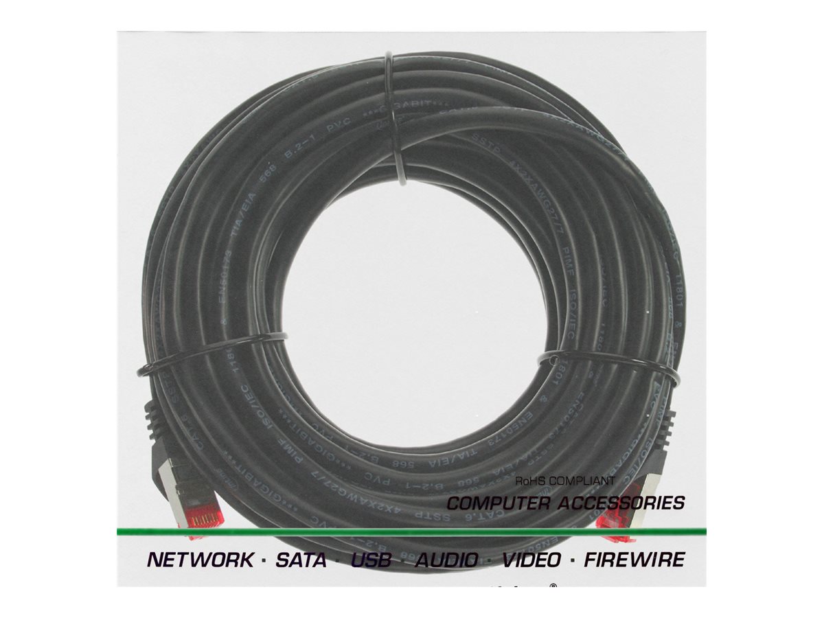 InLine Patchkabel S/FTP (PiMF) Cat.6 250 MHz 7,5 m Schwarz
