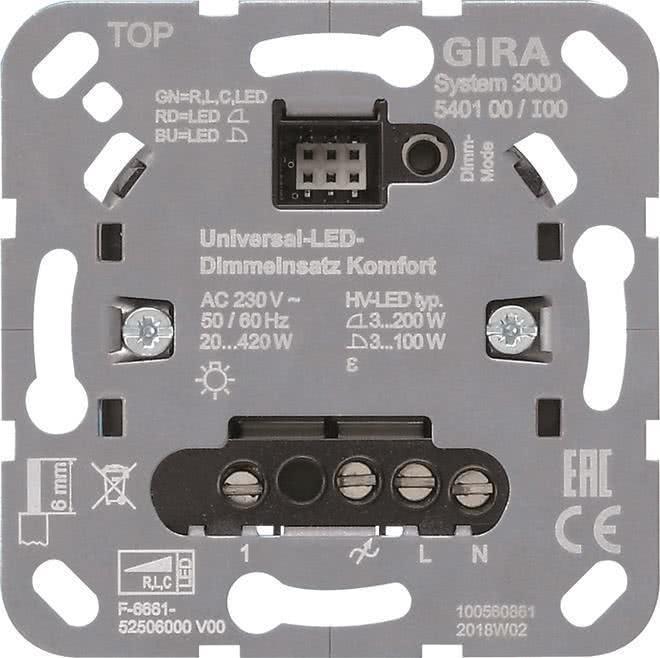 GIRA 540100 540100 S3000 Uni-LED-Dimmeins. Komfort (540100)