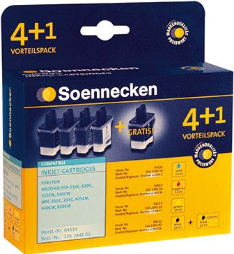 Soennecken Tintenpatrone 84114 wie Brother LC900 5 St./Pack. (84114)