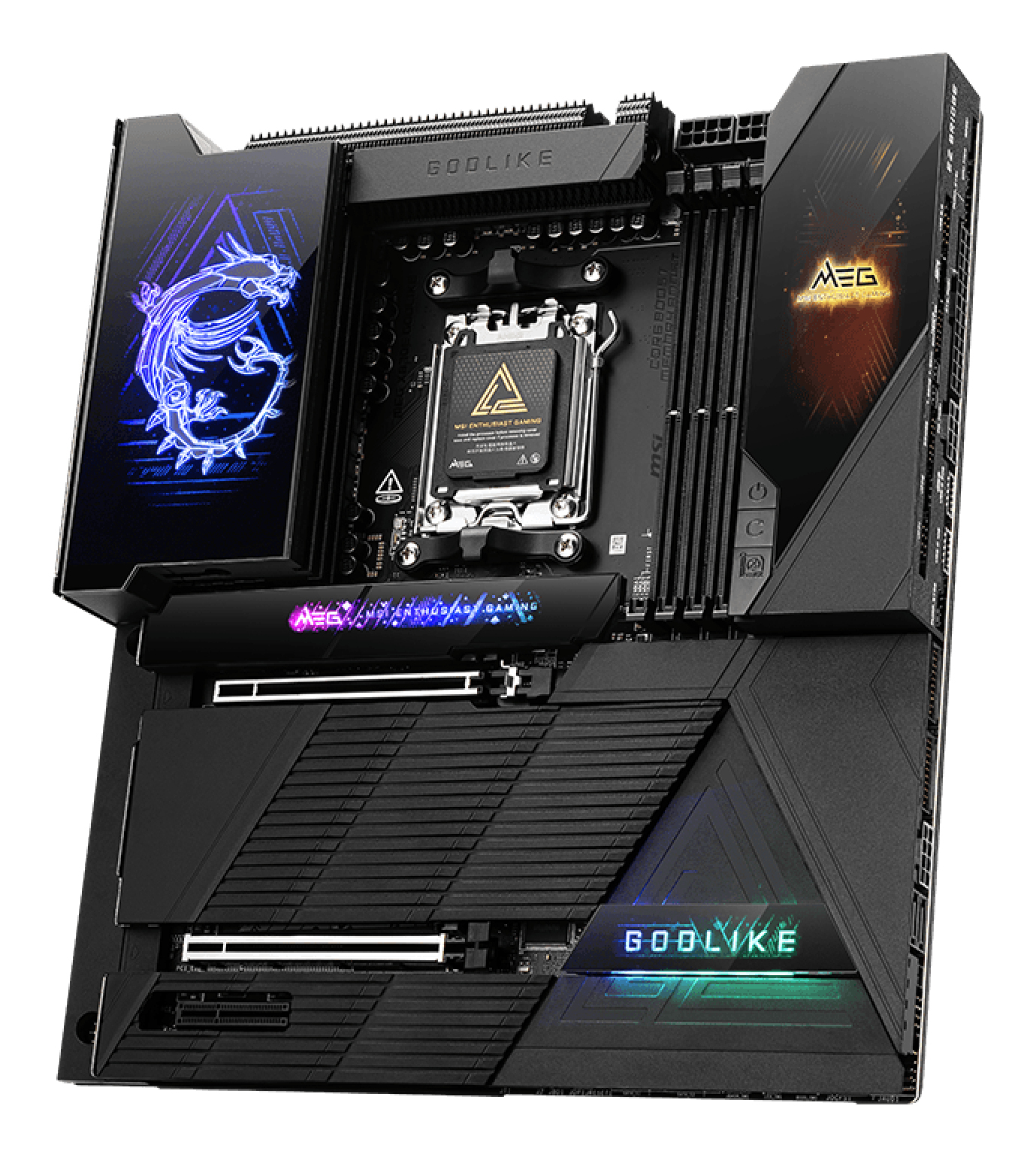 MSI MEG X870E GODLIKE Mainboard E-ATX Sockel AM5 DDR5 Wi-Fi 7 10G LAN Schwarz