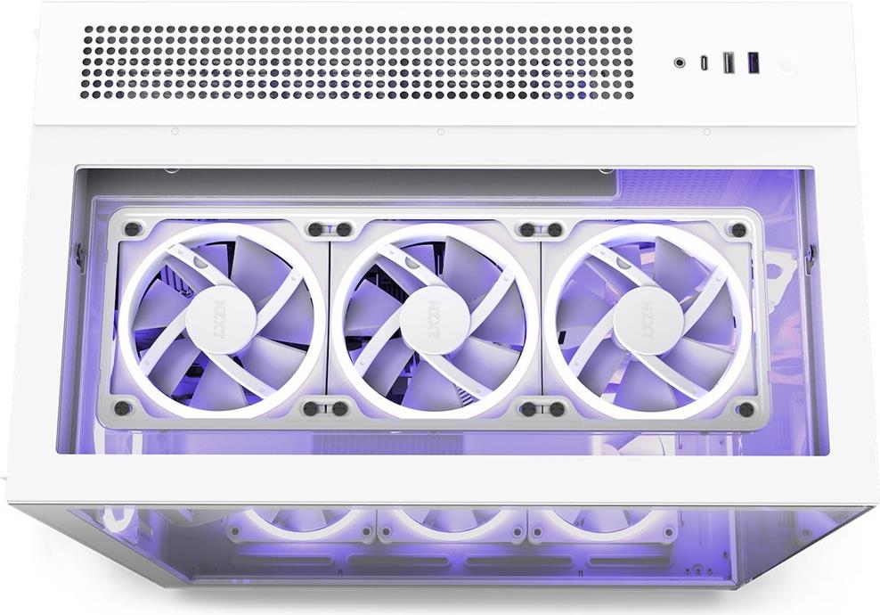 NZXT H9 Elite Midi Tower ATX Gehärtetes Glas USB-C Mattes Weiß