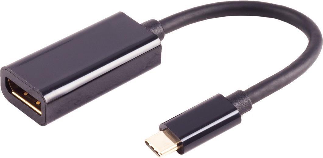 shiverpeaks ®-BASIC-S--Adapter, USB Typ C-Stecker auf Displayport Buchse, 8K60Hz, schwarz (BS14-05061)