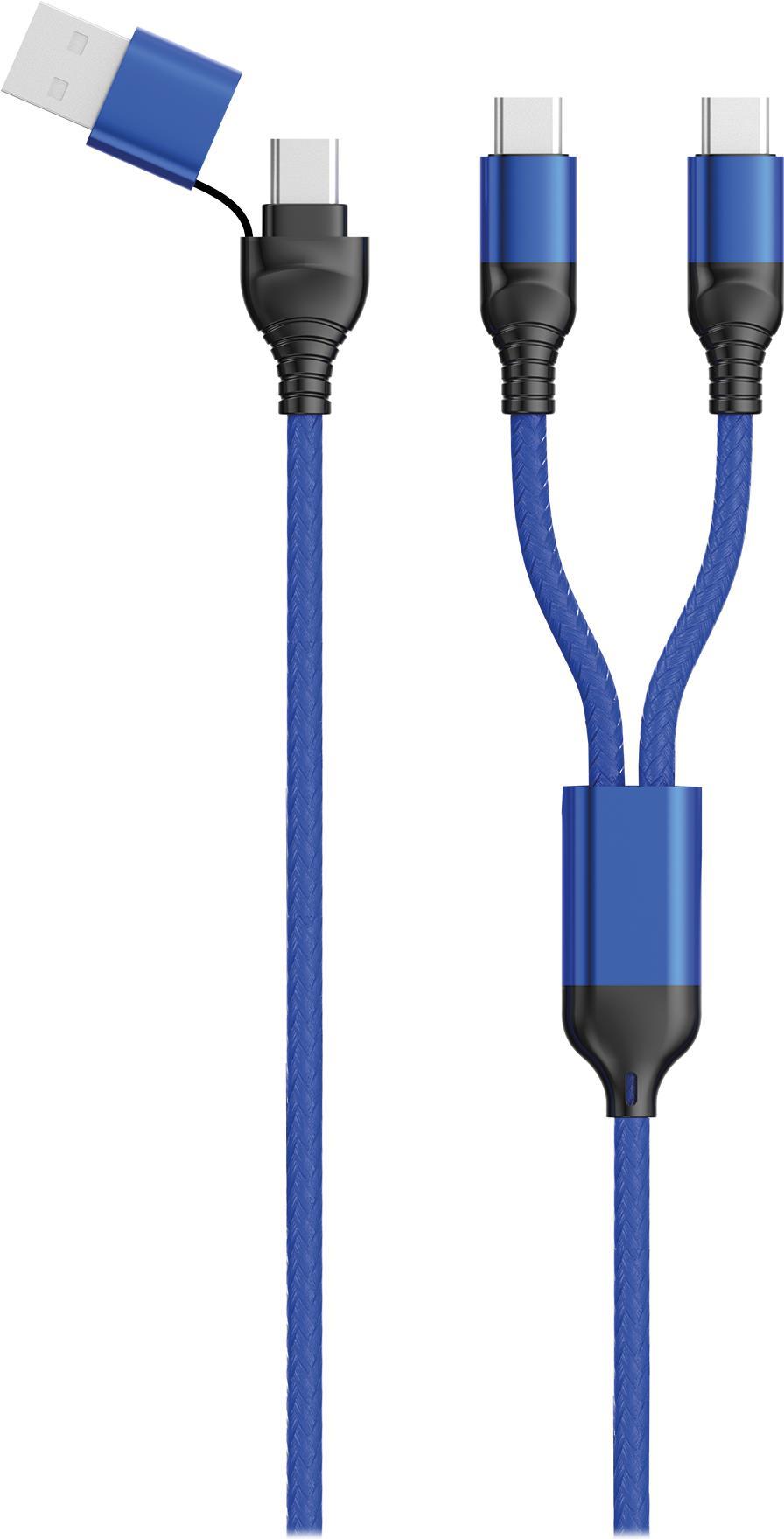 2GO 797366 USB Kabel 1,2 m USB A/USB C 2 x USB C Schwarz - Blau (797366)