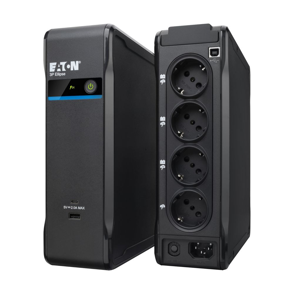 Eaton 3P Ellipse 900 USB DIN/IT USV 0,9 kVA 540 W Schwarz