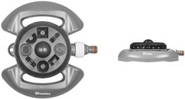 Bradas Rasensprenger WHITE LINE, 8 Funktionen, grau 8 verschiedenen Sprühvariationen einstellbar, aus Kunststoff - 1 Stück (WL-Z15)
