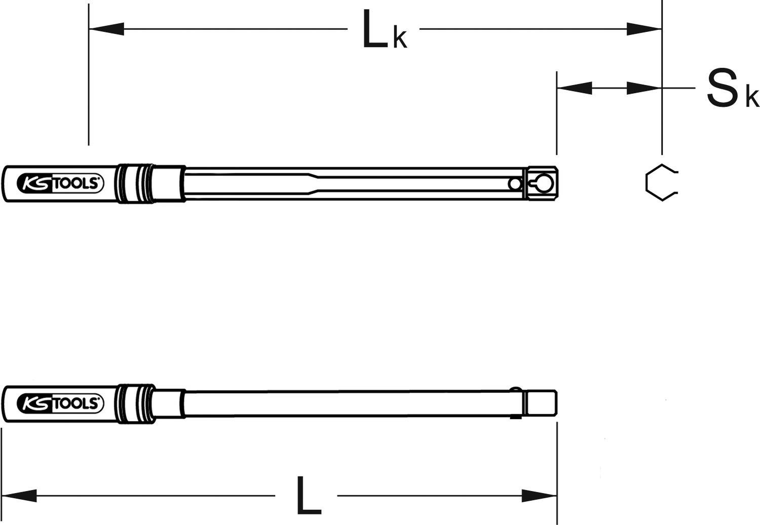 KS TOOLS 9x12mm Industrie Einsteck-Drehmomentschlüssel, 3-15Nm (516.5061)
