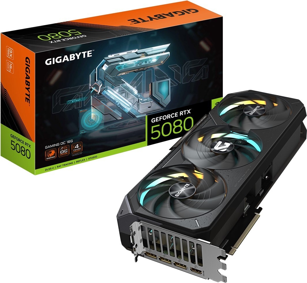 Gigabyte GeForce RTX 5080 GAMING OC 16G 16 GB GDDR7 Schwarz