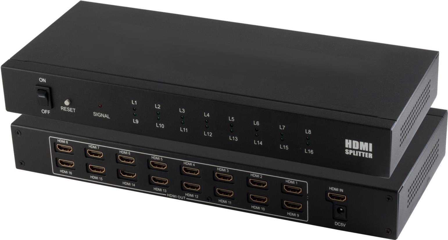 SHIVERPEAKS S/CONN maximum connectivity HDMI Splitter, 1x In 16x OUT, 4K2K (05-03016)