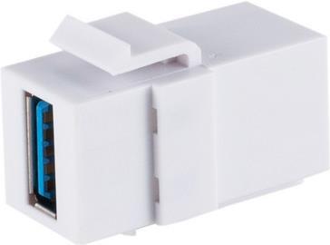 S/CONN maximum connectivity Netzwerk Adapter-Keystone Verbinder USB-A-Buchse 3.0, 5Gbps, Winkel (08-10042)