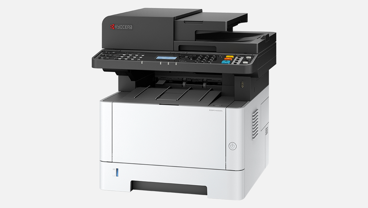 Kyocera ECOSYS MA3500fx A4 Multifunktions-Laserdrucker Monochrom 35 Seiten/Min. 1200 x 1200 dpi Weiß, Grau