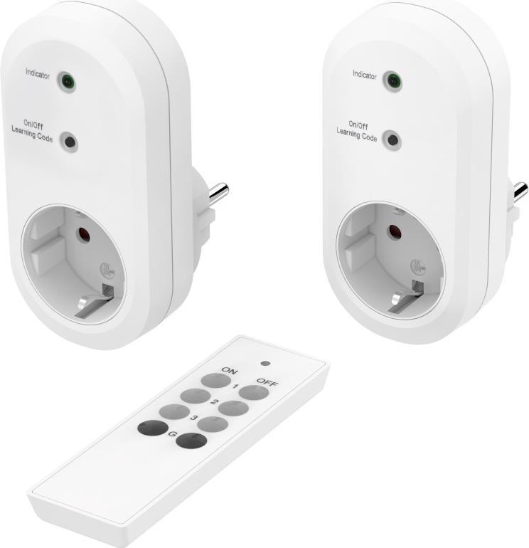 Hama 2er-Set Funksteckdose mit Fernbedienung, weiß (00223581)