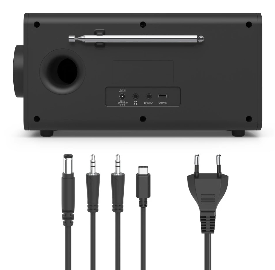 Hama DR1001 Digitalradio DAB/DAB+/FM Bluetooth RX Radiowecker Schwarz