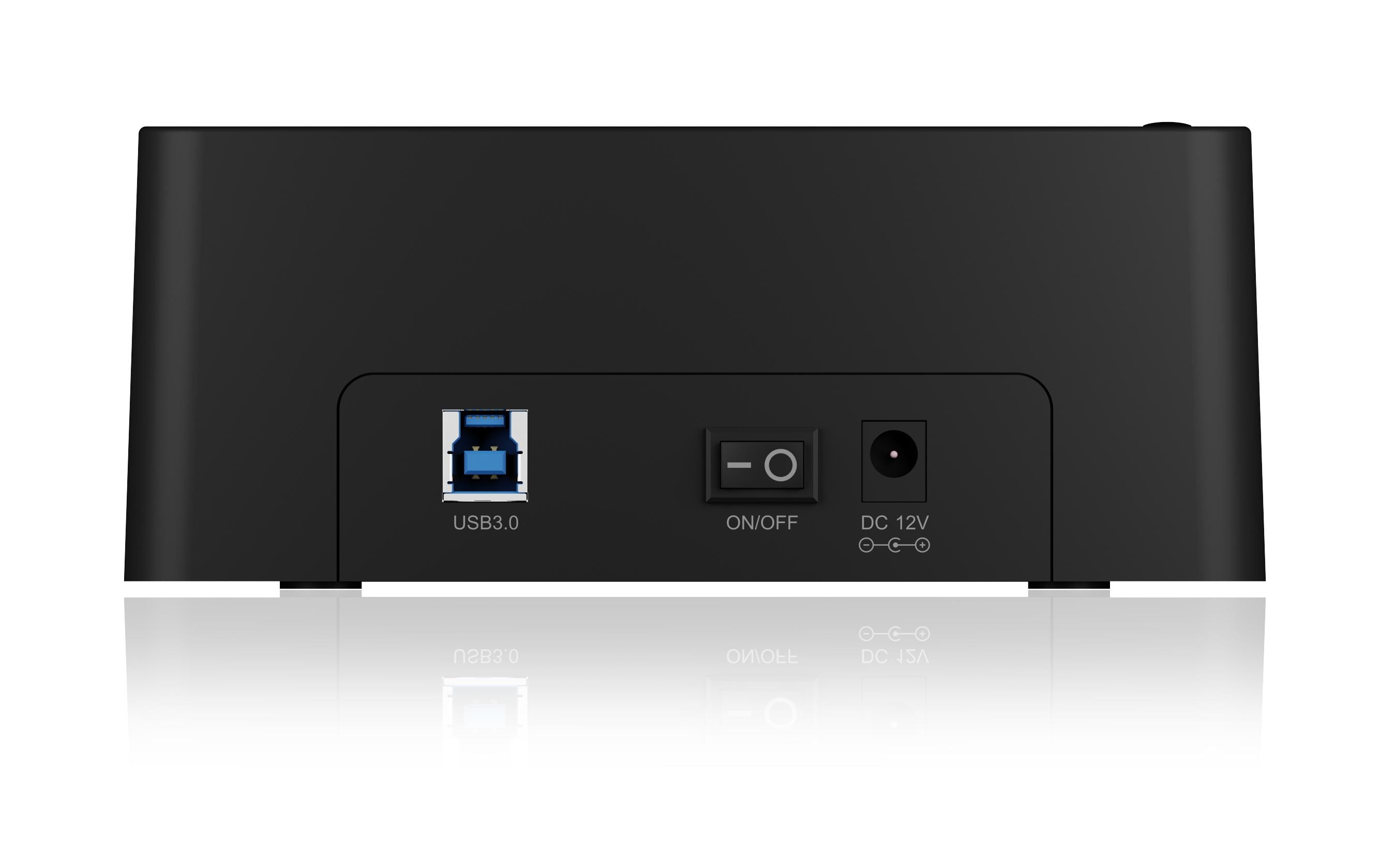 ICY BOX IB-1232CL-U3 HDD-Dockingstation USB 3.0 Schwarz