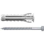 Fischer 567829. Produkttyp: Schrauben- & Dübelsatz, Geeignet für Materialien: Autoklaven-Porenbeton, Mauerziegel, Beton, Gipsblock, Mauerwerk, Material: Nylon. Durchmesser: 1,2 cm, Länge (mm): 60 mm, Bohrlochdurchmesser: 1,2 cm. Menge pro Packung: 3 Stück(e), Verpackungsart: Sichtverpackung, Schraubenanker im Set enthalten: 3 x SX Plus 10 x 50 (567829)