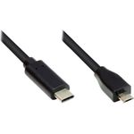 Alcasa GC-M0124 Videokabel-Adapter 3 m USB Typ-C Micro USB Type-B Schwarz (GC-M0124)