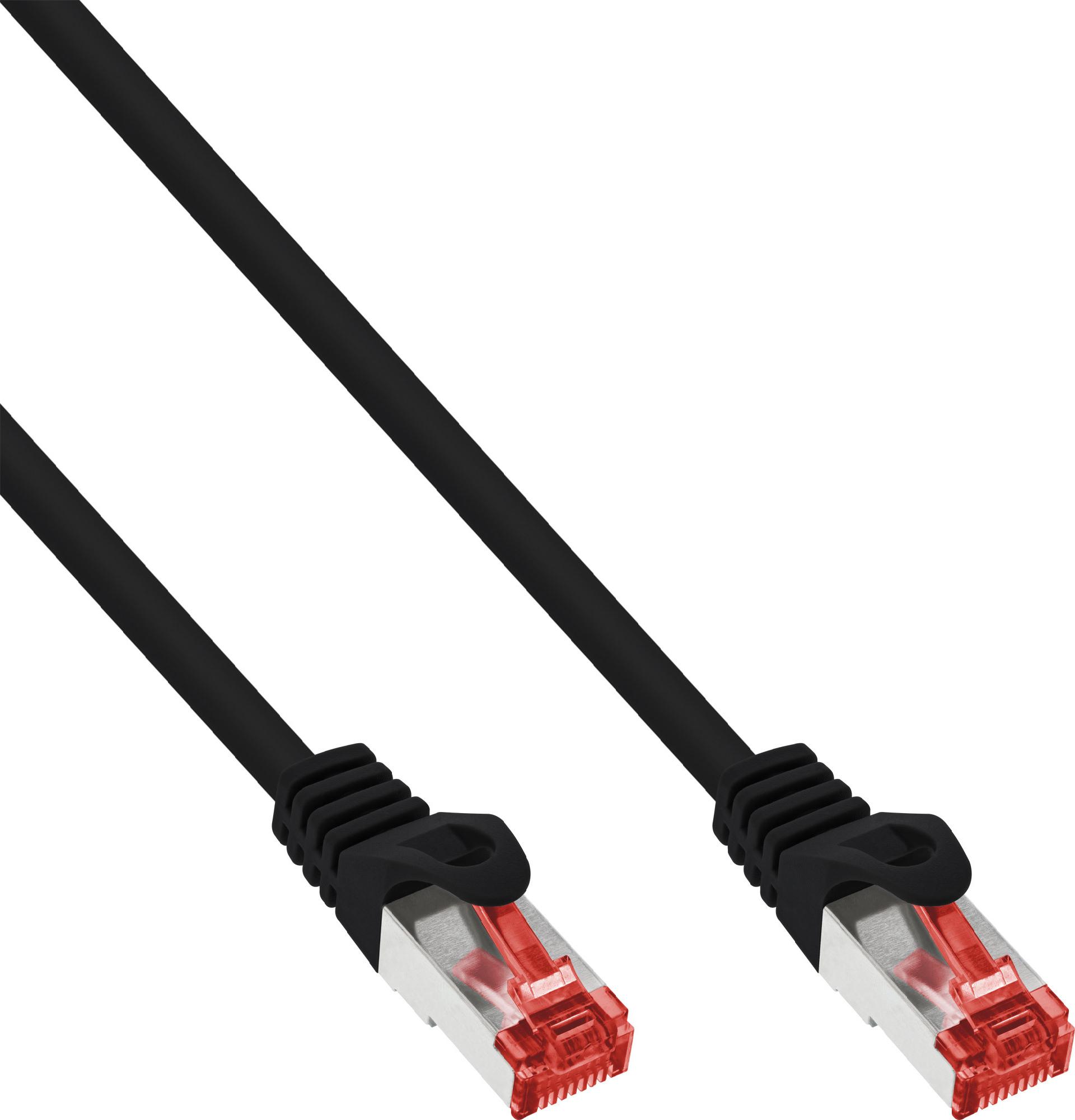 InLine Patchkabel S/FTP (PiMF) Cat.6 250 MHz 7,5 m Schwarz