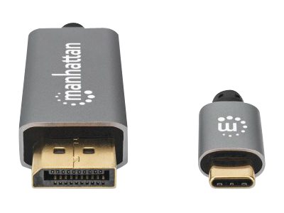 Manhattan USB-C auf DisplayPort 1.4 Adapterkabel 8K@60Hz 4K@120Hz 2 m Schwarz