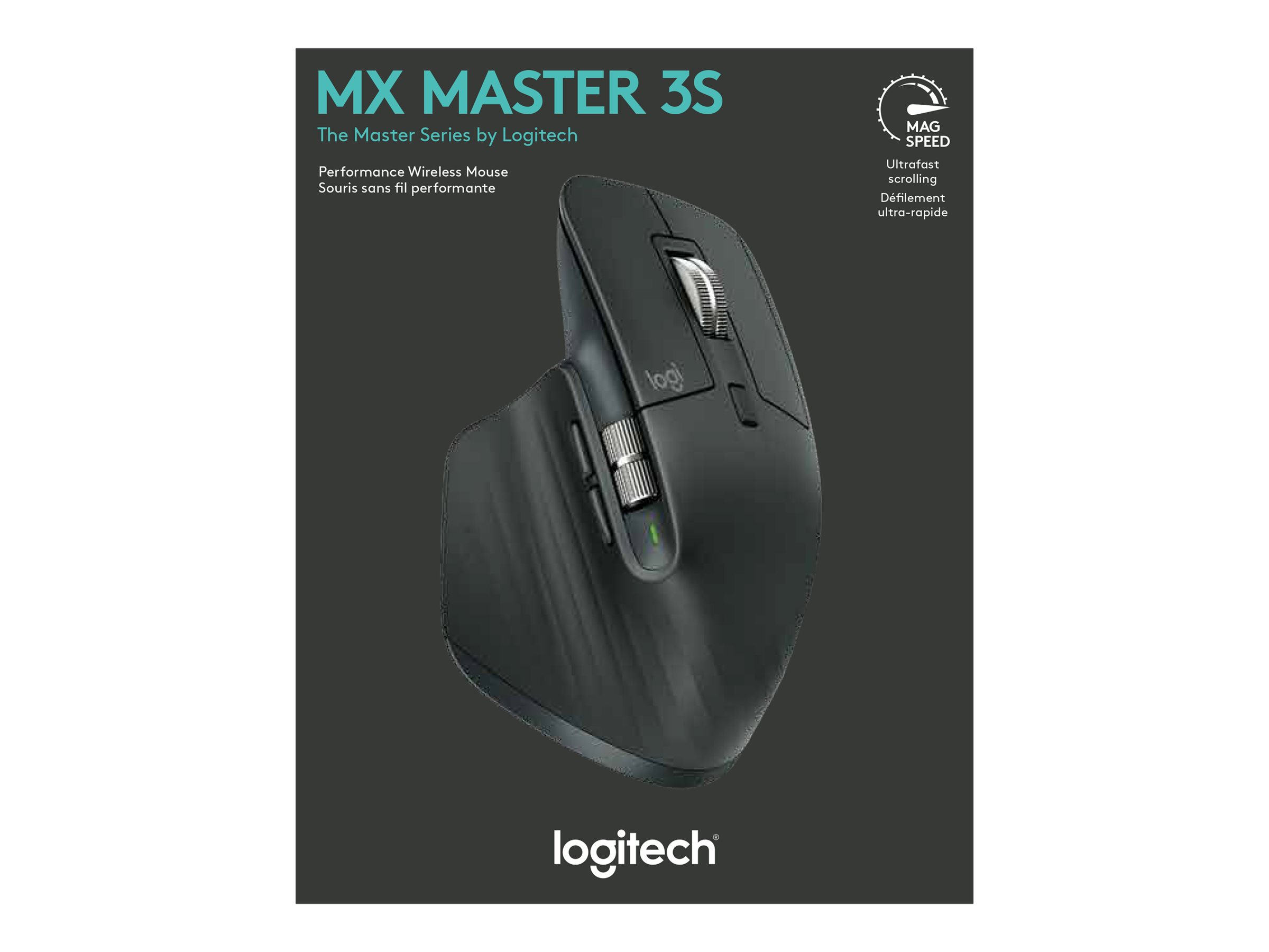 Logitech MX Master 3S Funkmaus Bluetooth 8000 DPI 7 Tasten Graphit