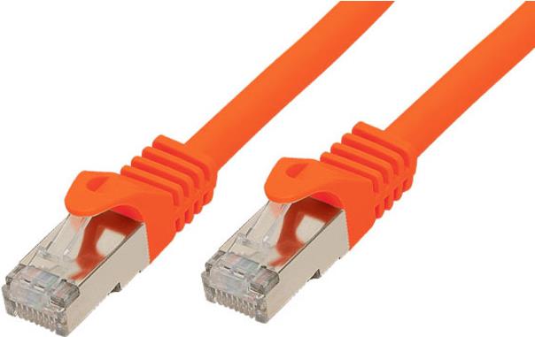 SCONN TP-Patchkabel S/FTP PIMF Rohkabel Cat.7 orange 20,0m