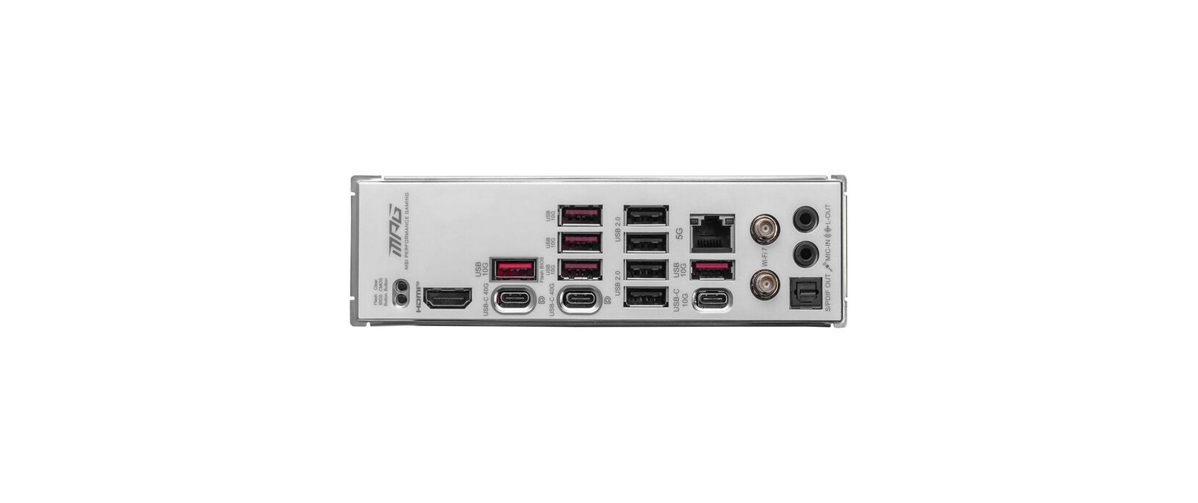 MSI MPG X870E EDGE TI WIFI Mainboard AMD X870E Sockel AM5 ATX DDR5 Silber