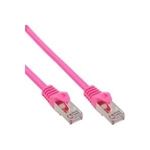 InLine® Patchkabel, SF/UTP, Cat.5e, pink, 0,25m (72522M)