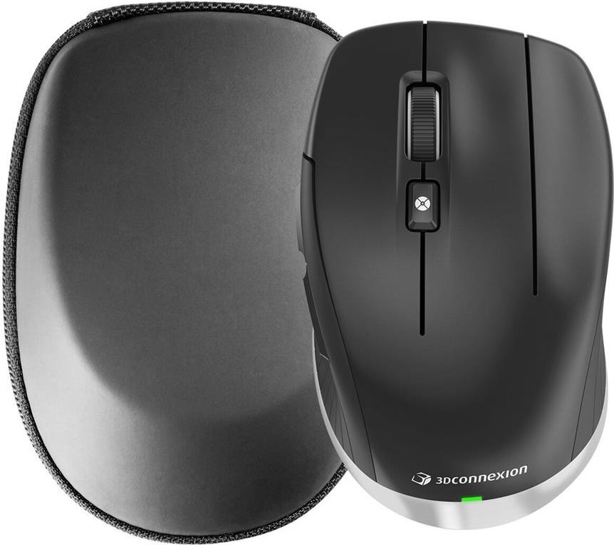 3Dconnexion CadMouse Compact Wireless Kabellose Maus 7200 DPI 7 Tasten Bluetooth 2.4 GHz USB-C Schwarz