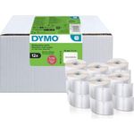 DYMO Etikettenrolle für Etikettendrucker weiß, 54,0 x 70,0 mm, 12 x 320 Etiketten (2234185)