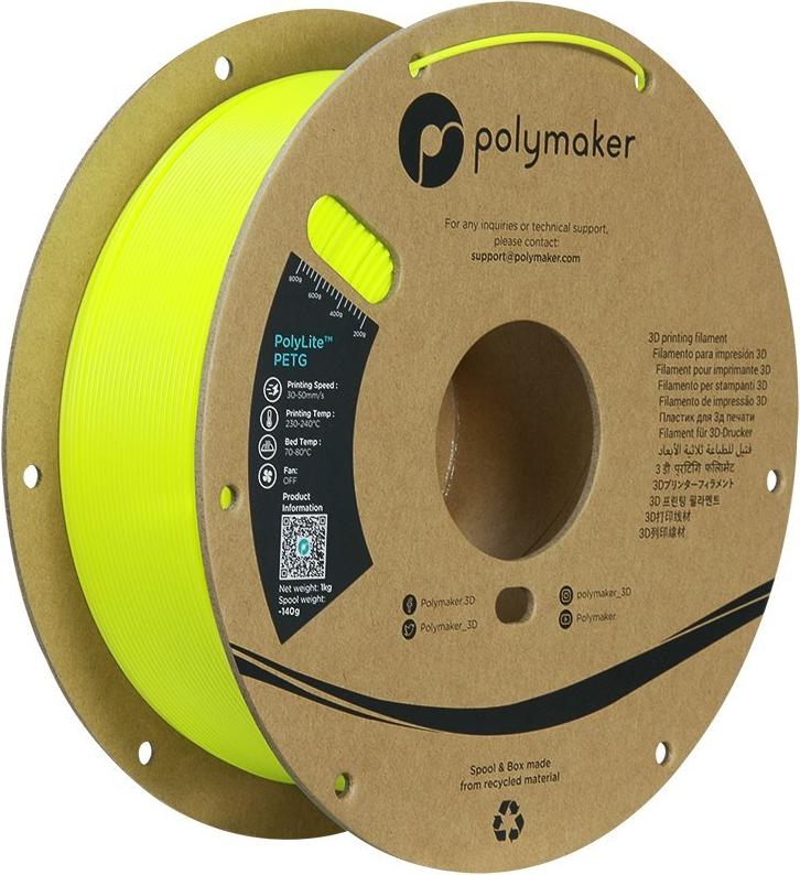 Polymaker PB01041 Filament PETG hitzebeständig hohe Zugfestigkeit 1.75 mm 1000 g Lime (PB01041)