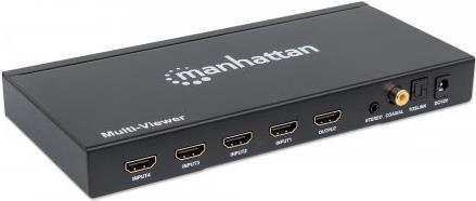 Manhattan 1080p 4-Port HDMI Multiviewer Switch (207881)