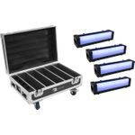 EUROLITE Set 4x AKKU Bar-6 Glow QCL + Case mit Ladefunktion (20000547)