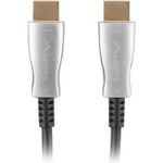Lanberg CA-HDMI-20FB-0400-BK HDMI-Kabel 40 m HDMI Typ A (Standard) Schwarz - Silber (CA-HDMI-20FB-0400-BK)