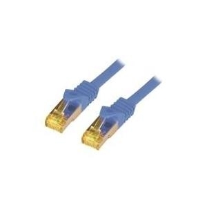 McabCat.7 Rohkabel S-FTP-PIMF-LSZH-7.50M-BLU 10Gigabit Ethernet 600MHzCat.7 Rohkabel Patchkabel, 2xRJ45 Cat.6a Stecker geschirmt, Schirmung: S/FTP (PIMF)Cat.7 Rohkabel, doppelt geschirmt, Leiterdurchmesser: 4x2xAWG26/7, ø=6,5mm, Leitermaterial: reines Kupfer, LSZH, Flammwidrig IEC60332-1, halogenfrei IEC60754-2, Ra (3789)